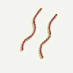 J Crew new Linear Crystal Chain Earrings f…